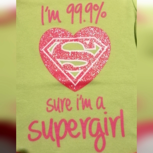 🔥SALE🔥 Supergirl DC Comics Baby Girl Onesie NWT Sizes 6 mths, 9 mths, 24 mths - Picture 2 of 7